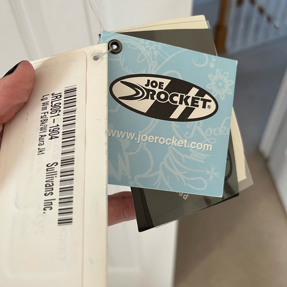 NWT. Joe Rocket Ladies Pink and Black Leather Aura Jacket. Size large. - Picture 10 of 12